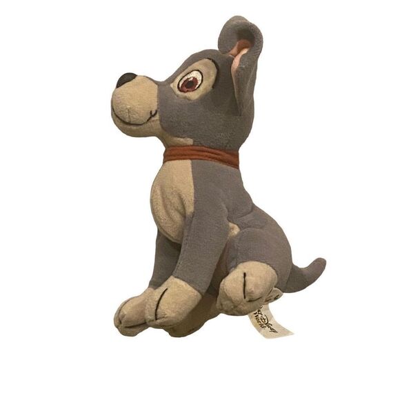 Walt Disney World Lady And The TRAMP 7”  Gray Dog Plush Beanie Toy - Picture 4 of 9
